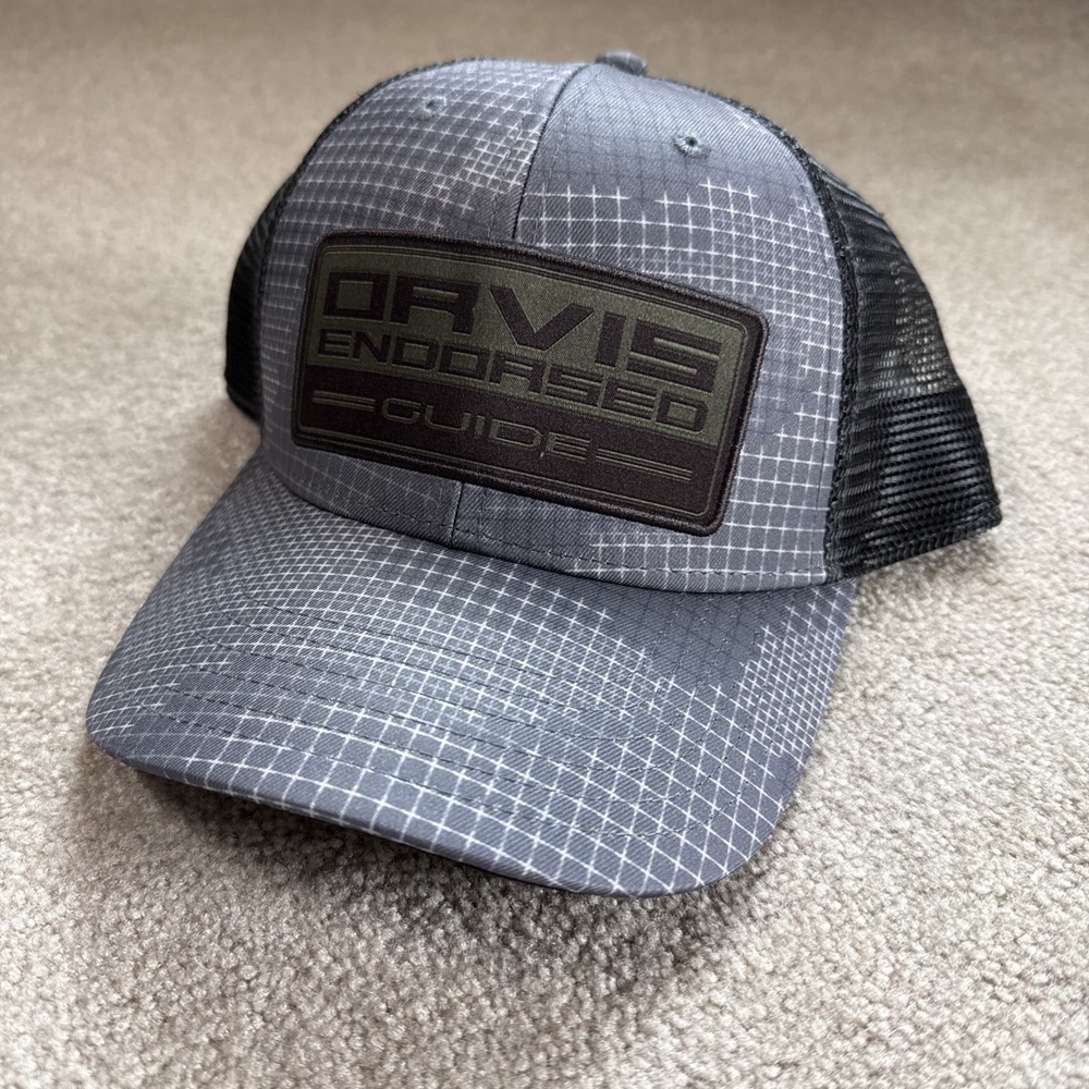 Orvis Endorsed Guide Trucker Mesh Hat Cap Adjustable Gray NWOT Fishing Fly River